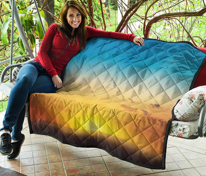 Sunrise Horizon Print Quilt