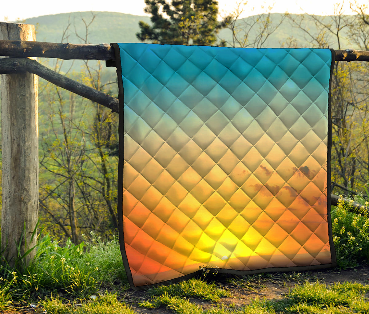 Sunrise Horizon Print Quilt