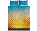 Sunrise Horizon Print Quilt Bed Set