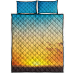 Sunrise Horizon Print Quilt Bed Set