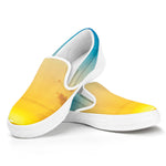 Sunrise Horizon Print White Slip On Shoes