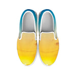 Sunrise Horizon Print White Slip On Shoes