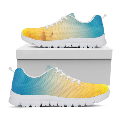 Sunrise Horizon Print White Sneakers