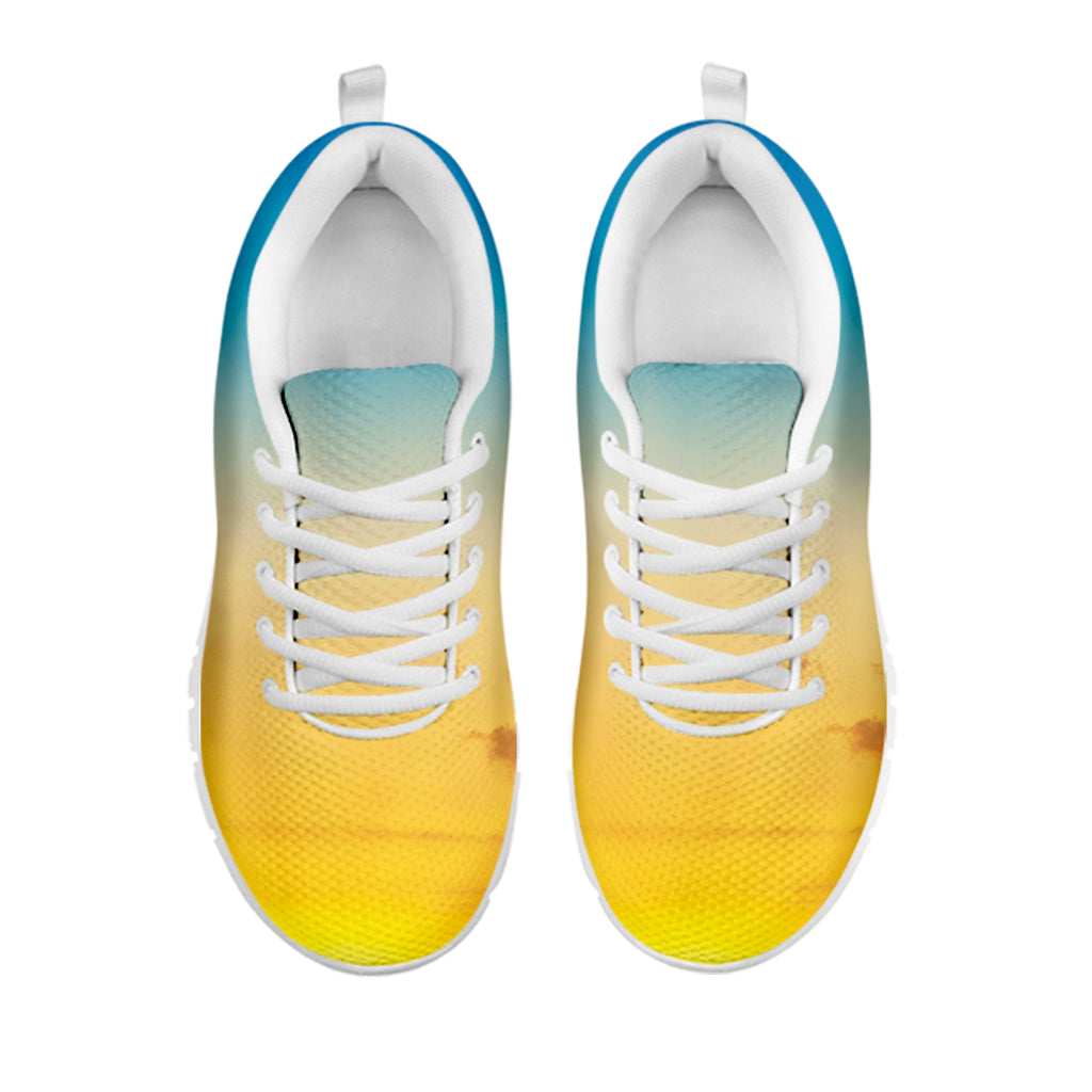 Sunrise Horizon Print White Sneakers