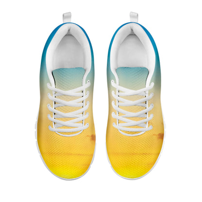 Sunrise Horizon Print White Sneakers