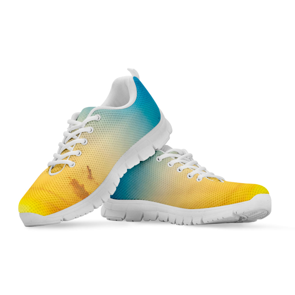 Sunrise Horizon Print White Sneakers