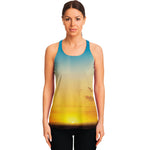 Sunrise Horizon Print Women's Racerback Tank Top