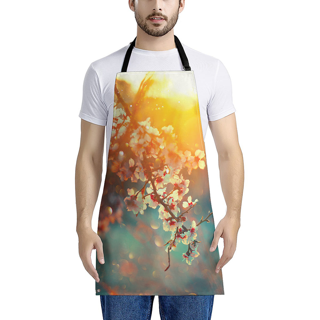 Sunrise Japanese Cherry Blossom Print Apron