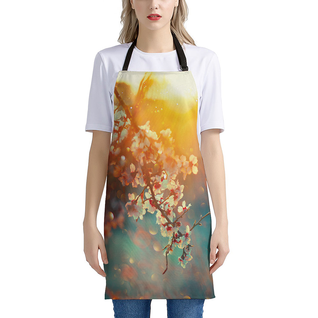 Sunrise Japanese Cherry Blossom Print Apron