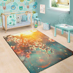 Sunrise Japanese Cherry Blossom Print Area Rug