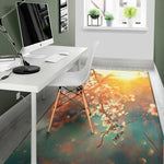 Sunrise Japanese Cherry Blossom Print Area Rug