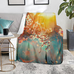 Sunrise Japanese Cherry Blossom Print Blanket