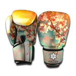 Sunrise Japanese Cherry Blossom Print Boxing Gloves