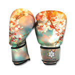 Sunrise Japanese Cherry Blossom Print Boxing Gloves