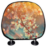 Sunrise Japanese Cherry Blossom Print Car Headrest Covers