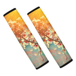 Sunrise Japanese Cherry Blossom Print Car Seat Belt Covers