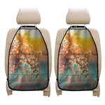 Sunrise Japanese Cherry Blossom Print Car Seat Organizers