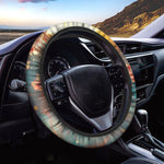 Sunrise Japanese Cherry Blossom Print Car Steering Wheel Cover