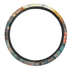 Sunrise Japanese Cherry Blossom Print Car Steering Wheel Cover