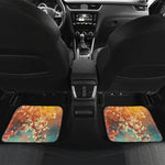 Sunrise Japanese Cherry Blossom Print Front and Back Car Floor Mats