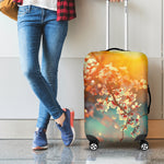 Sunrise Japanese Cherry Blossom Print Luggage Cover