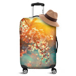 Sunrise Japanese Cherry Blossom Print Luggage Cover