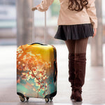 Sunrise Japanese Cherry Blossom Print Luggage Cover