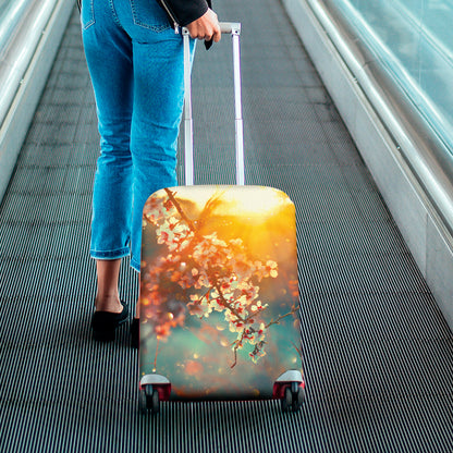 Sunrise Japanese Cherry Blossom Print Luggage Cover