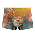 Sunrise Japanese Cherry Blossom Print Men's Boxer Briefs