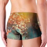 Sunrise Japanese Cherry Blossom Print Men's Boxer Briefs