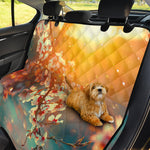 Sunrise Japanese Cherry Blossom Print Pet Car Back Seat Cover