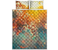 Sunrise Japanese Cherry Blossom Print Quilt Bed Set