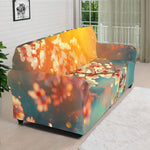 Sunrise Japanese Cherry Blossom Print Sofa Cover