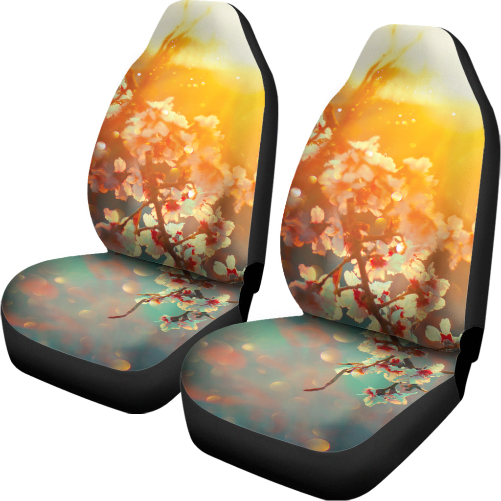 Sunrise Japanese Cherry Blossom Print Universal Fit Car Seat Covers
