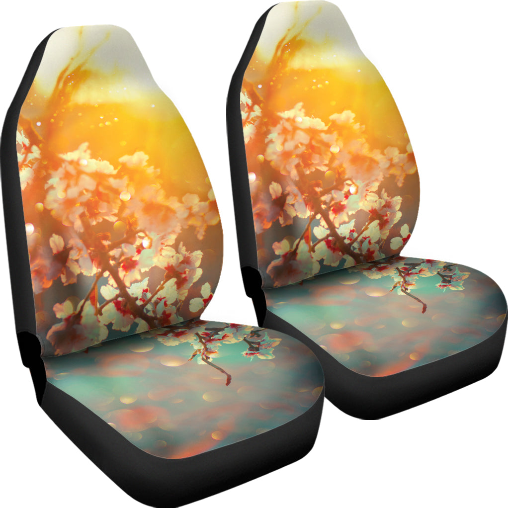Sunrise Japanese Cherry Blossom Print Universal Fit Car Seat Covers