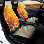 Sunrise Japanese Cherry Blossom Print Universal Fit Car Seat Covers
