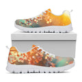 Sunrise Japanese Cherry Blossom Print White Running Shoes
