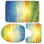 Sunrise Meadow Print 3 Piece Bath Mat Set