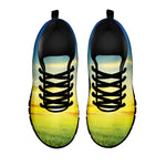 Sunrise Meadow Print Black Sneakers