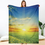 Sunrise Meadow Print Blanket