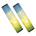 Sunrise Meadow Print Car Seat Belt Covers