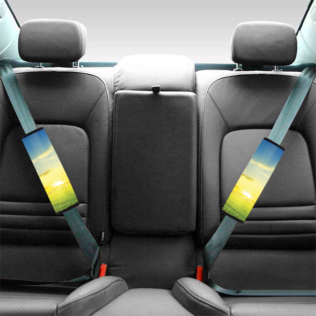 Sunrise Meadow Print Car Seat Belt Covers