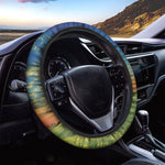 Sunrise Meadow Print Car Steering Wheel Cover