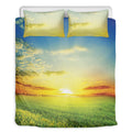 Sunrise Meadow Print Duvet Cover Bedding Set