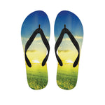 Sunrise Meadow Print Flip Flops