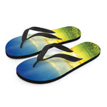 Sunrise Meadow Print Flip Flops