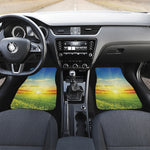 Sunrise Meadow Print Front and Back Car Floor Mats