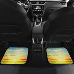 Sunrise Meadow Print Front and Back Car Floor Mats