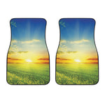 Sunrise Meadow Print Front Car Floor Mats