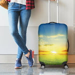 Sunrise Meadow Print Luggage Cover